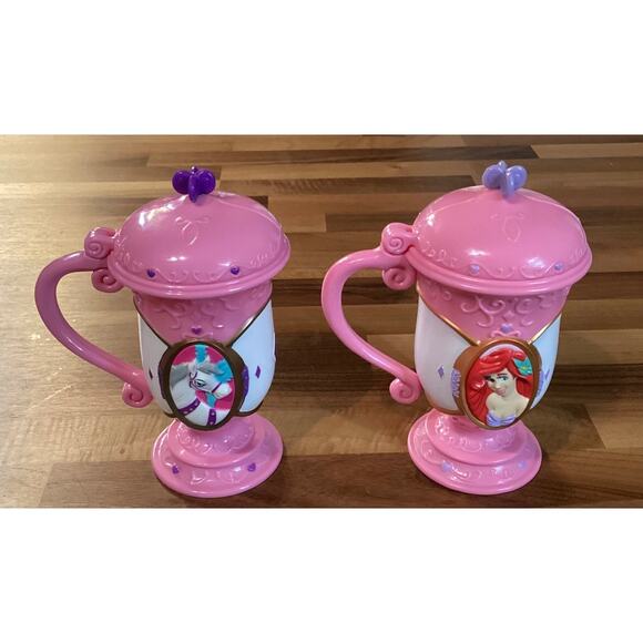 Ariel Mermaid & Bailey Circus Pink Unicorn Souvenir Collector Mugs Cups - Picture 6 of 10